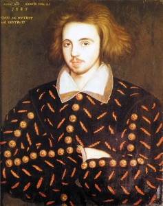 Portræt af ung mand, formentlig forestillende Christopher Marlowe - var han Shakespeares Ghost?